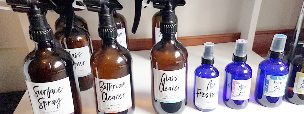 essential oil sprays and cleaners